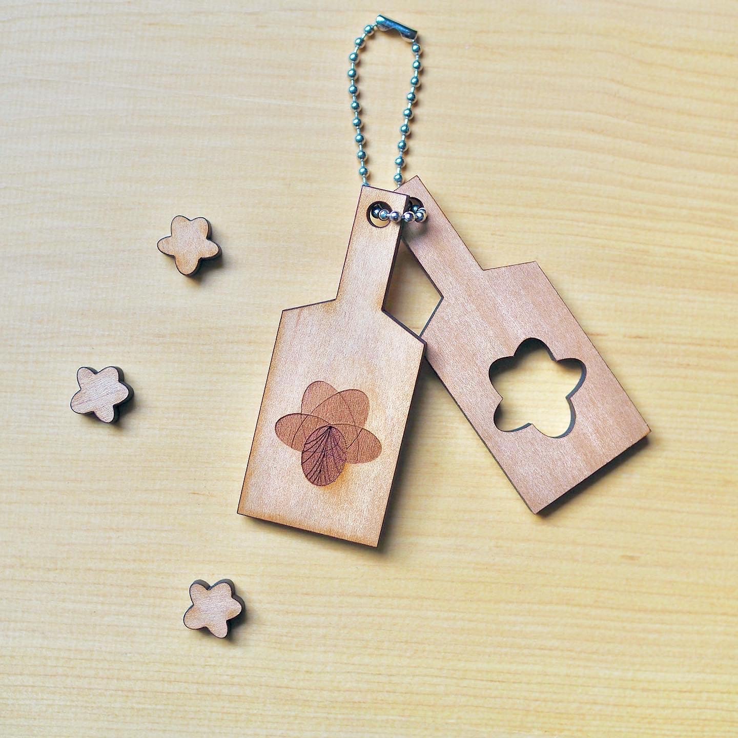木型キーホルダー04.2 [すみれ]