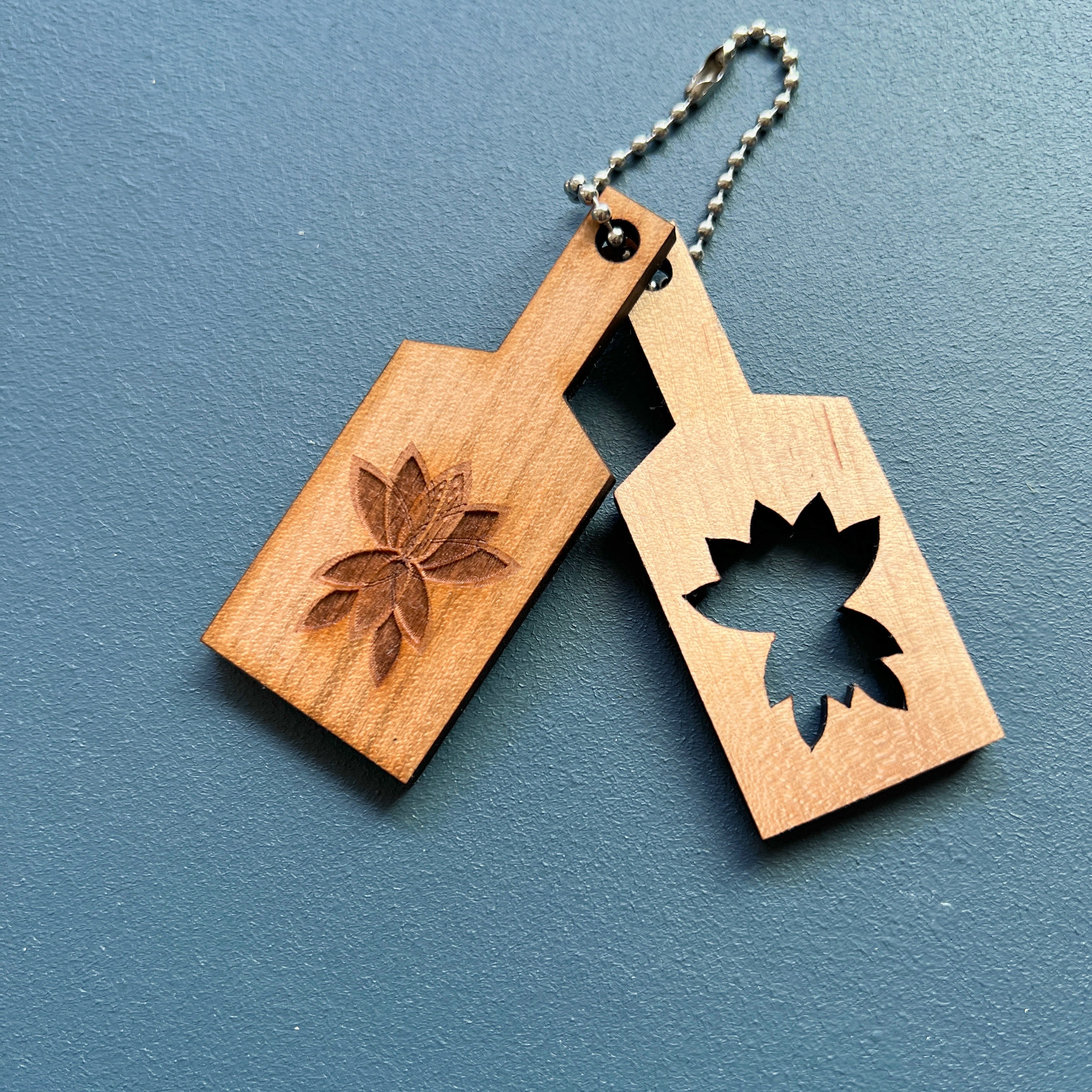 Wooden Keychain 11 [Student Cactus]